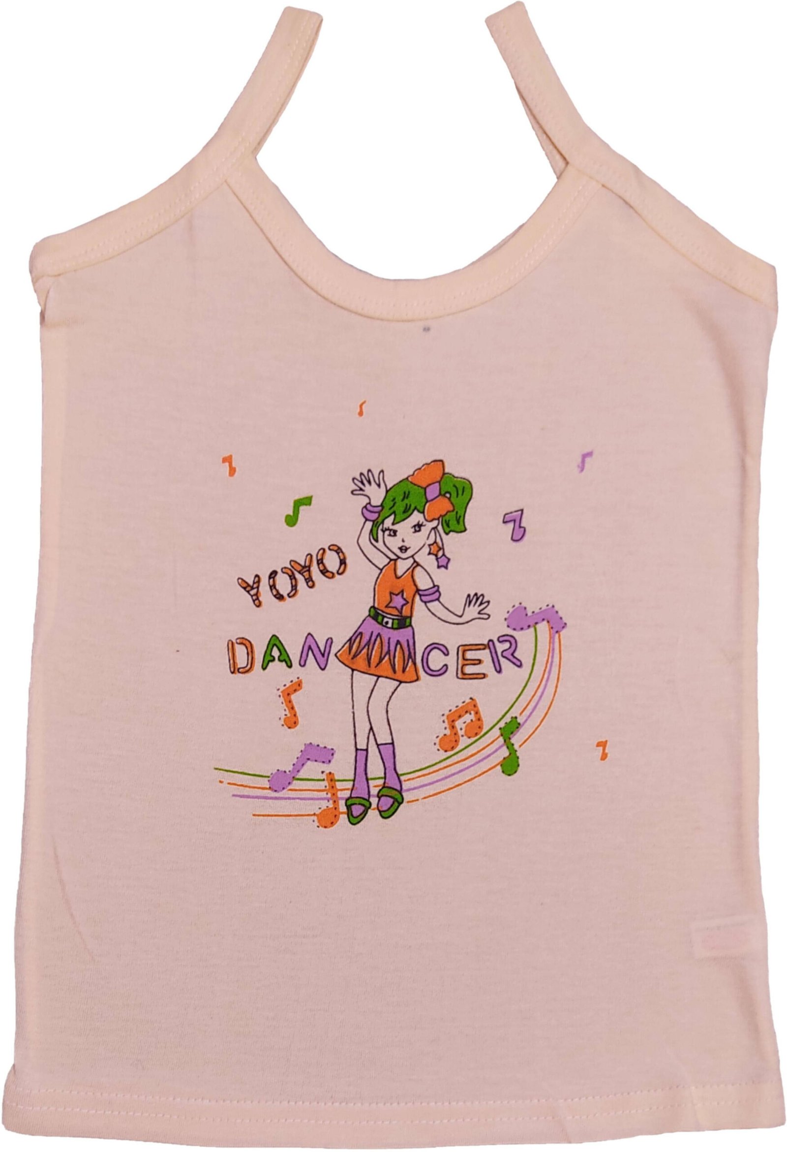 Pack of 6 Baby Girls Cotton Camisoles ( Multicolor ) - Image 2