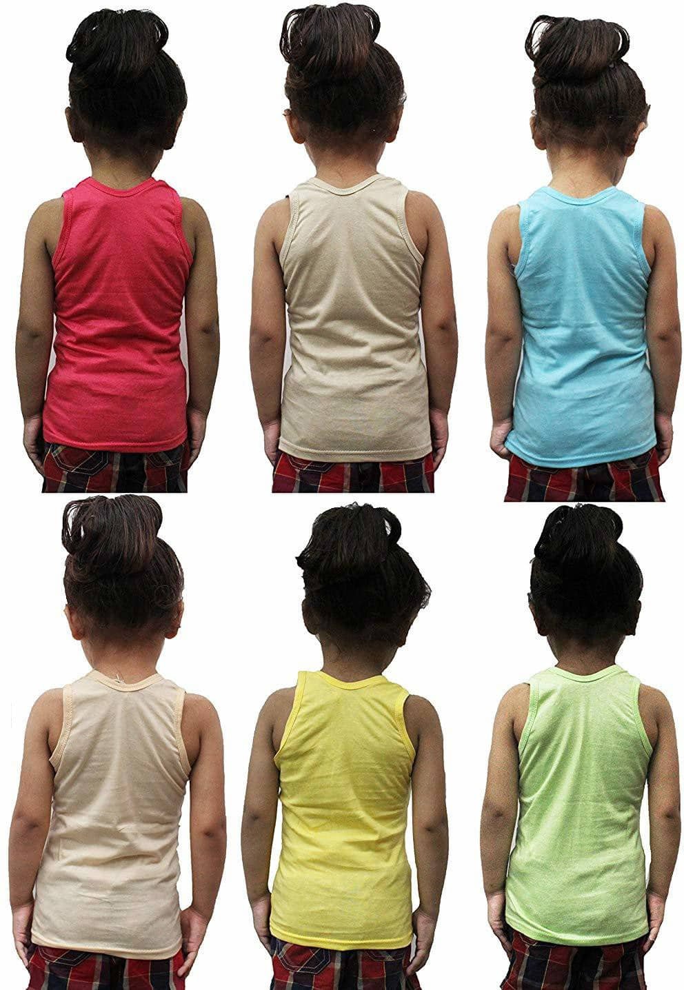 Pack of 6 Boys Cotton Vest ( Multicolor ) - Image 2