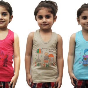 Pack of 3 Boys Cotton Blend Vest ( Multicolor )