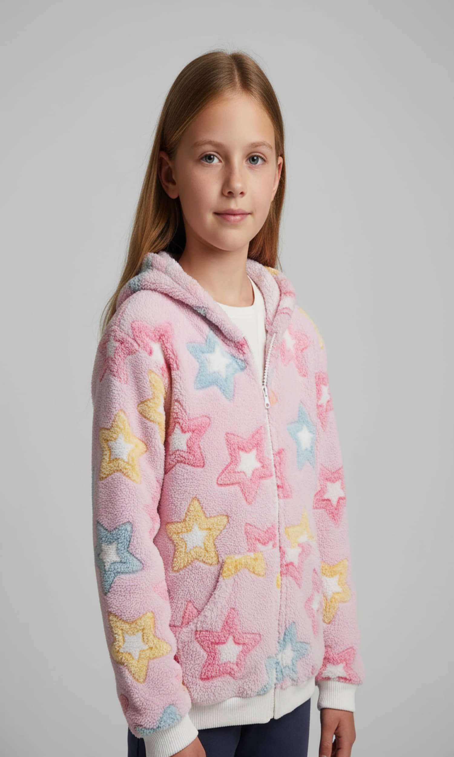 Girls Faux Viscose Sweaters ( Pack of 1 , Pink ) - Image 3