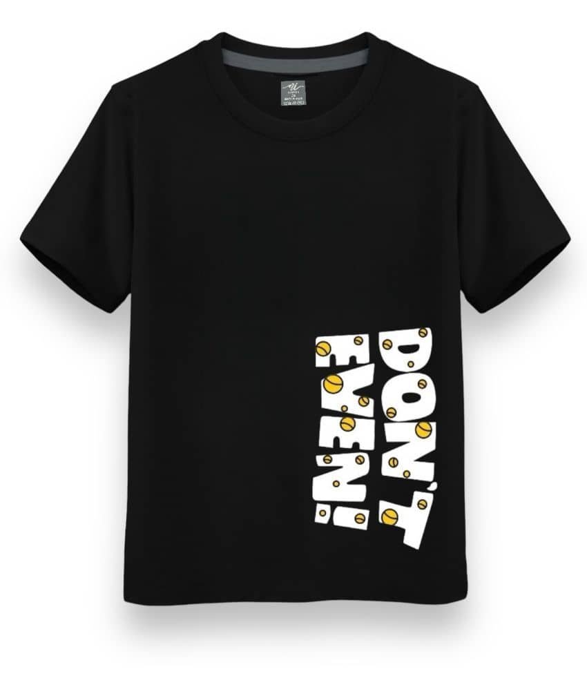 Pack of 1 Boys Cotton Blend T-Shirt ( Black )