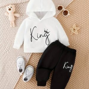 Pack of 1 Baby Boys Cotton Sweatshirt & Trackpant Set ( White )