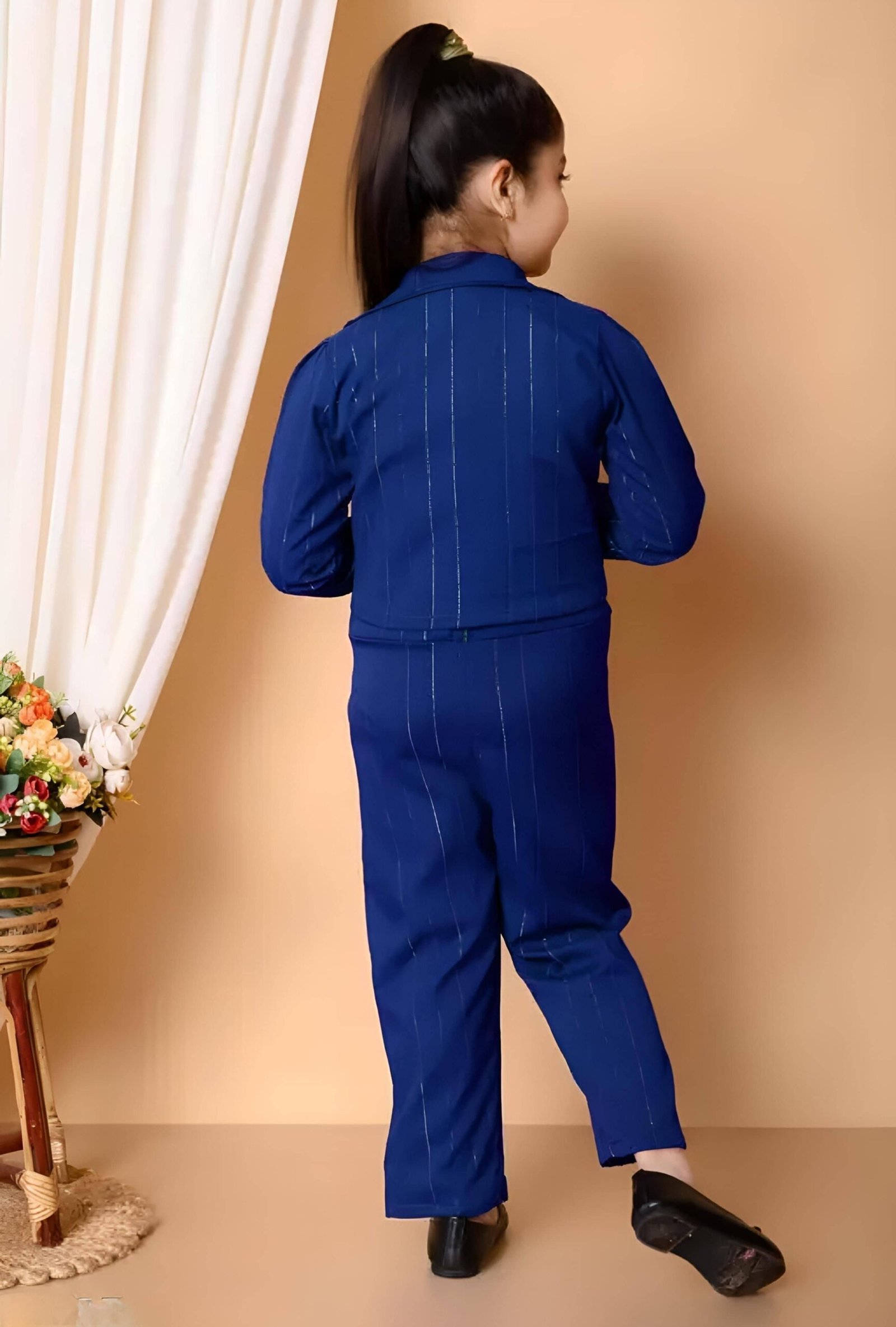 Girls Georgette Jumpsuit ( Pack of 1 , Blue ) - Image 3
