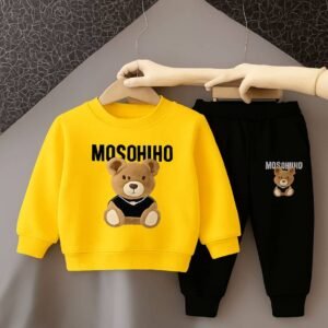 New Generation Pack of 1 Unisex Cotton Blend T-Shirt & Trackpants Set ( Yellow )