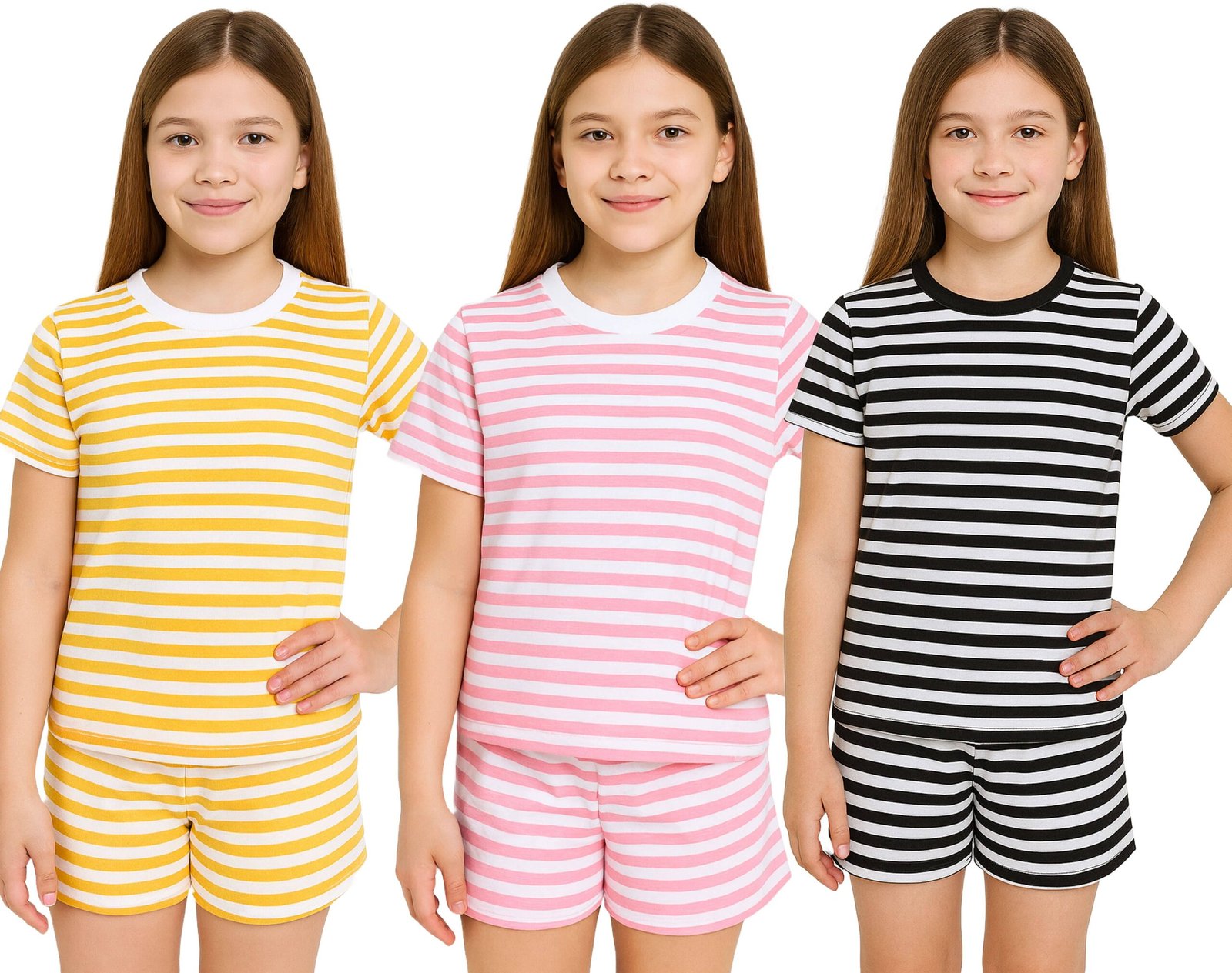 Nimoes Pack of 3 Girls Cotton Nightsuit Set ( Multicolor )