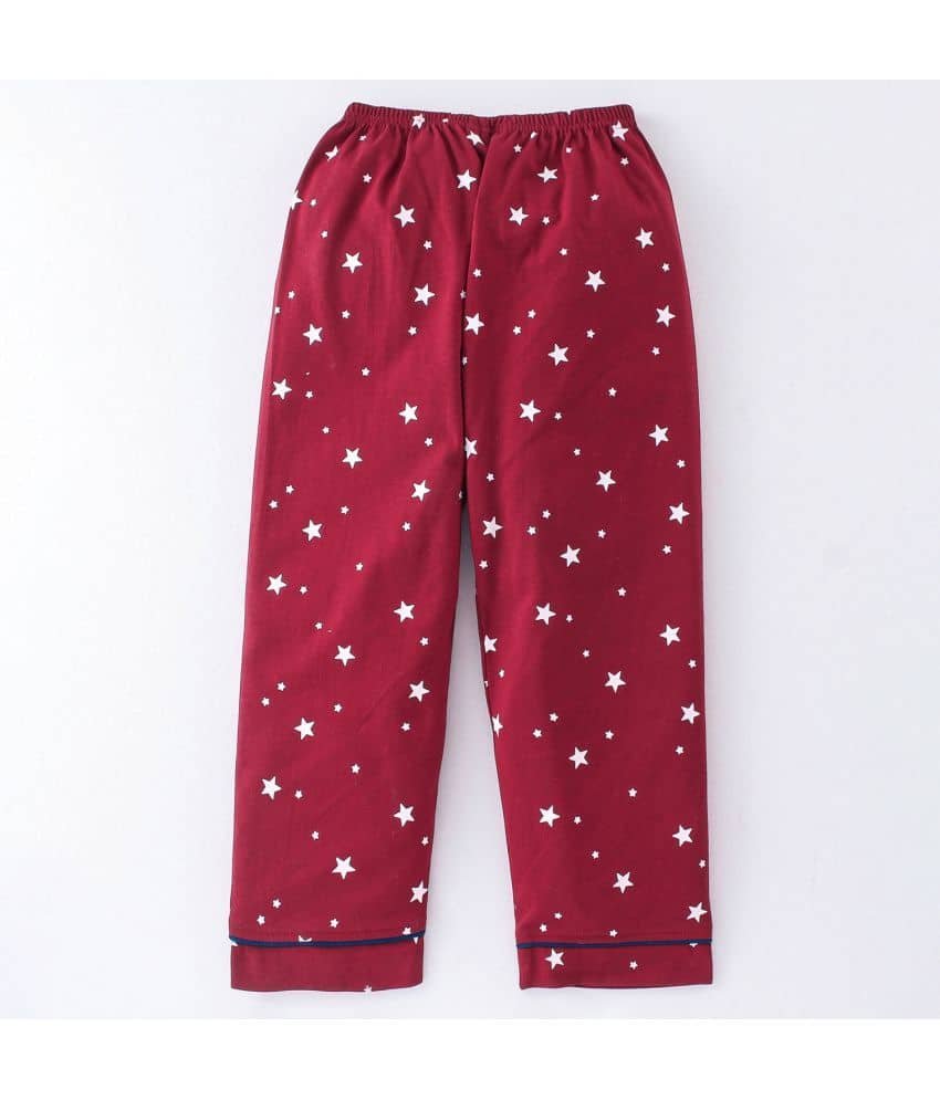 Nite Flite Pack of 1 Girls Cotton Nightsuit Set ( Red ) - Image 4