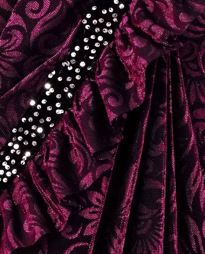 Lycra Ready To Wear Saree For Baby Girls ( Pink , Pack of 1 ) - Image 4
