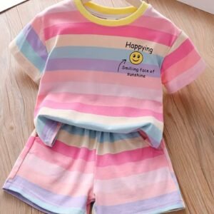Baby Boys Cotton Blend T-Shirt & Shorts Set ( Multicolor , Pack of 1 )