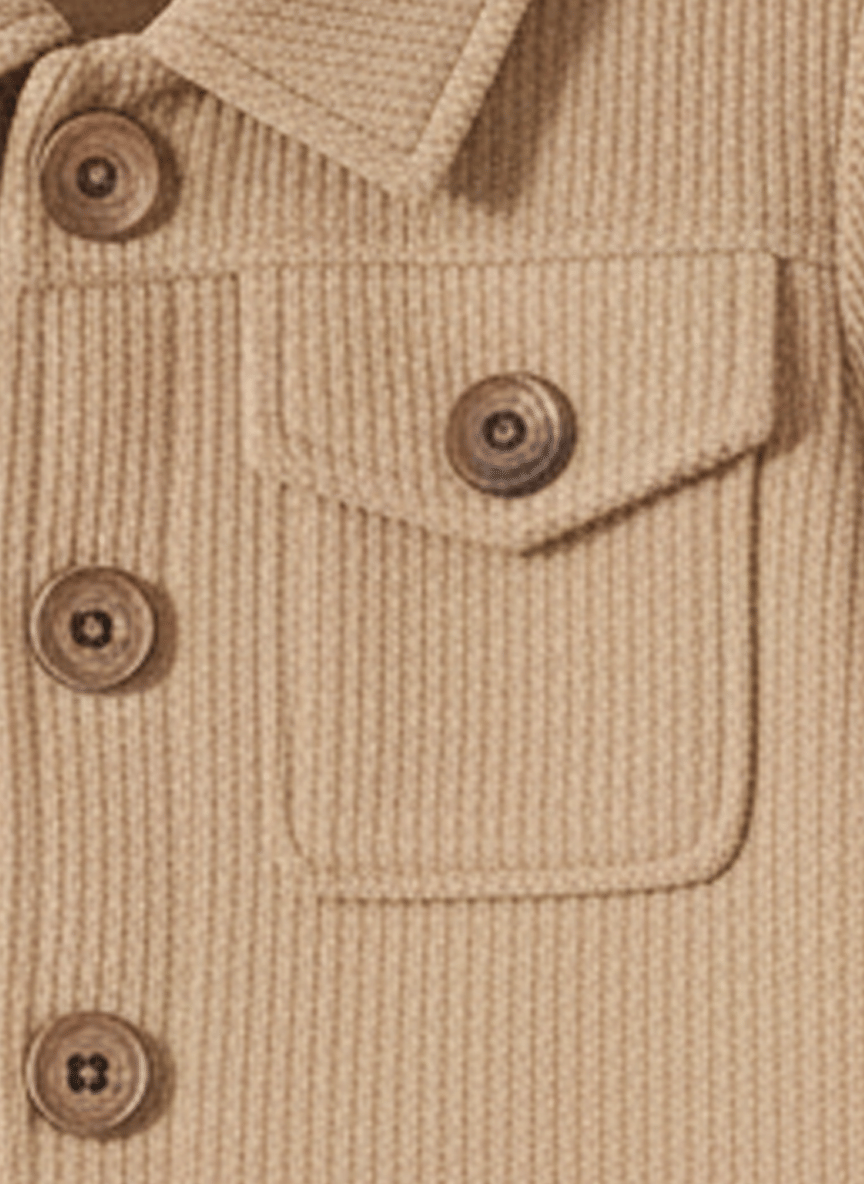 Pack of 1 Unisex Cotton Blend Shirt & Shorts Set ( Cream ) - Image 4