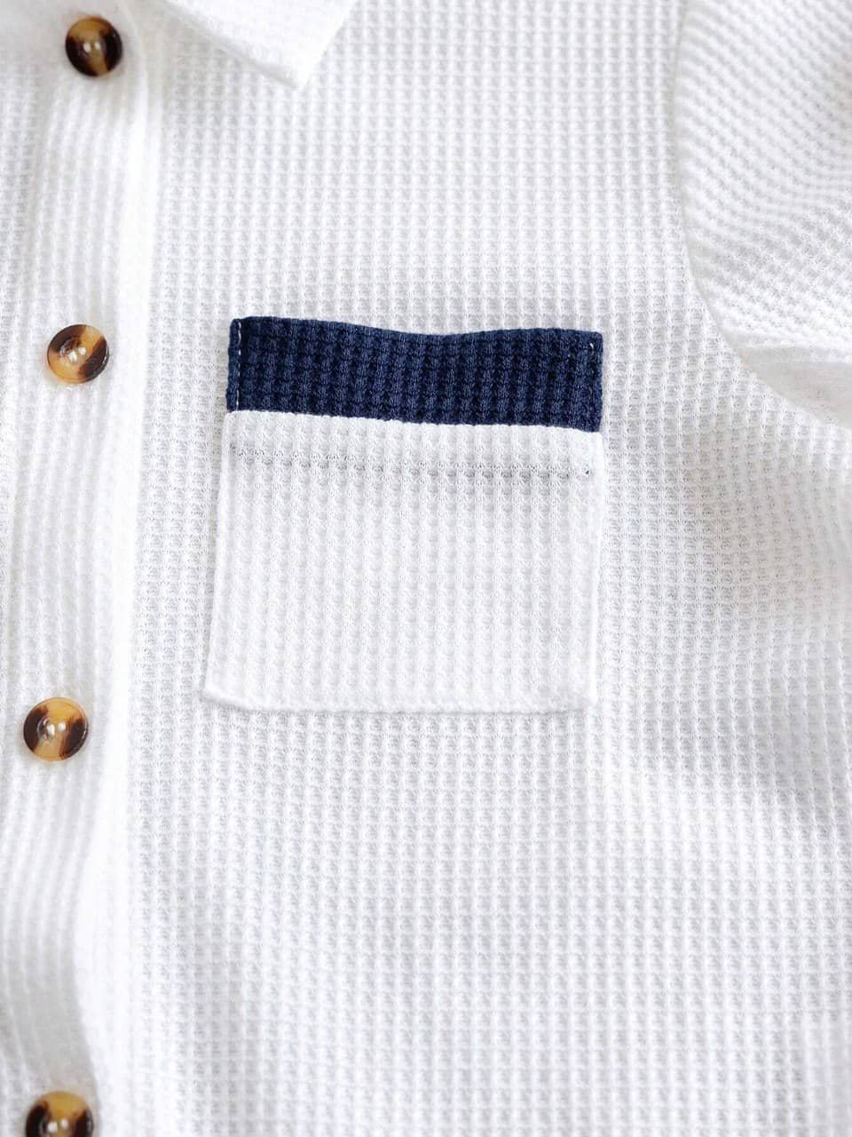 Pack of 1 Unisex Cotton Blend Shirt & Shorts Set ( Blue ) - Image 3