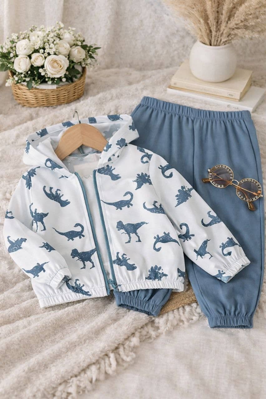 Pack of 1 Unisex Cotton Blend Shirt & Shorts Set ( Light Blue )