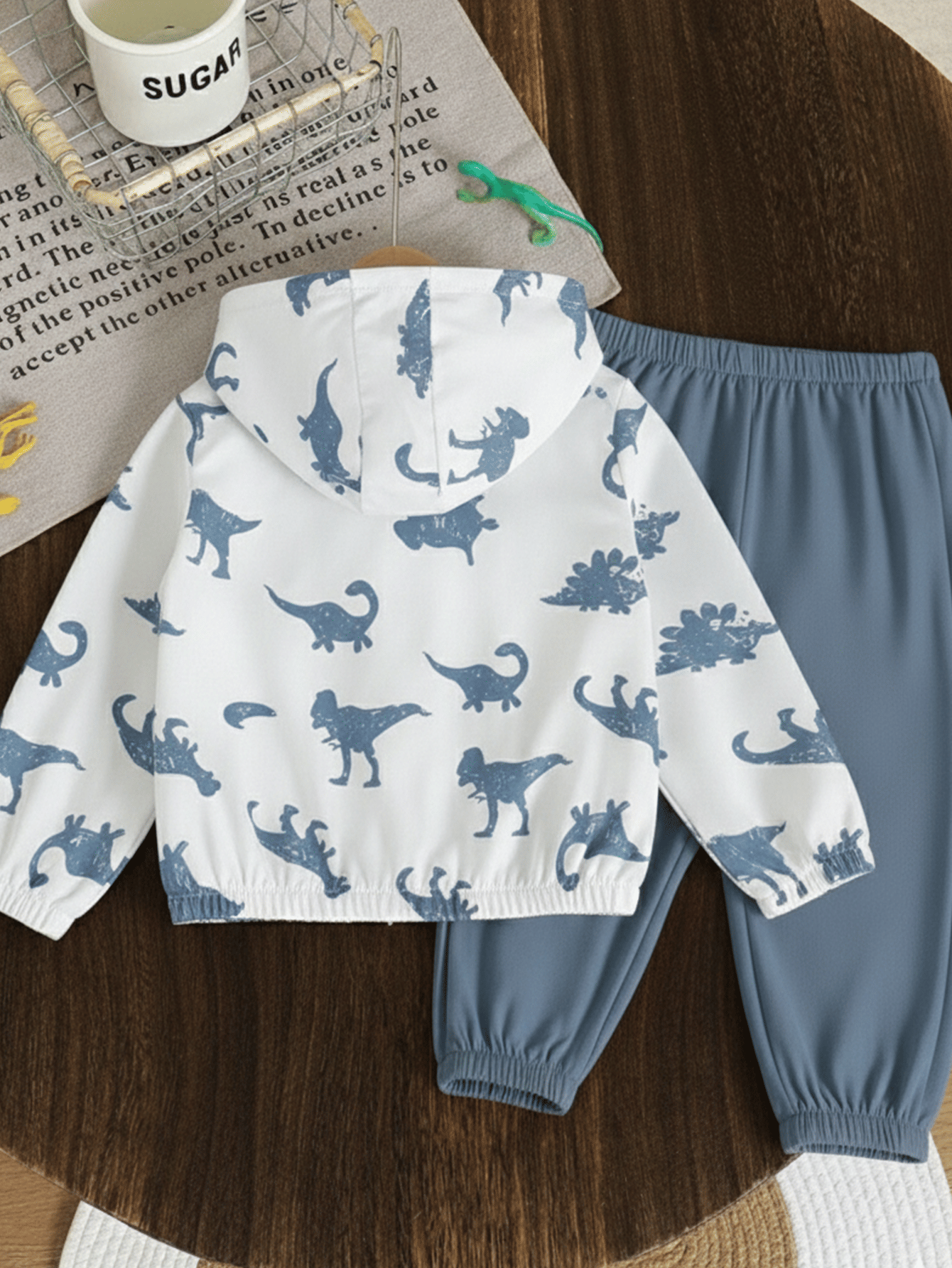 Pack of 1 Unisex Cotton Blend Shirt & Shorts Set ( Light Blue ) - Image 2
