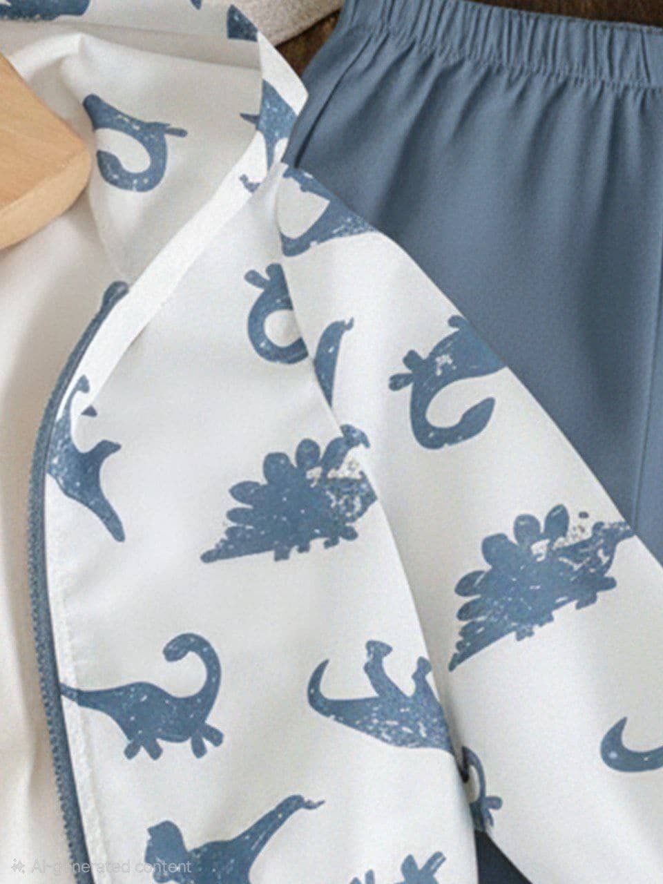 Pack of 1 Unisex Cotton Blend Shirt & Shorts Set ( Light Blue ) - Image 4