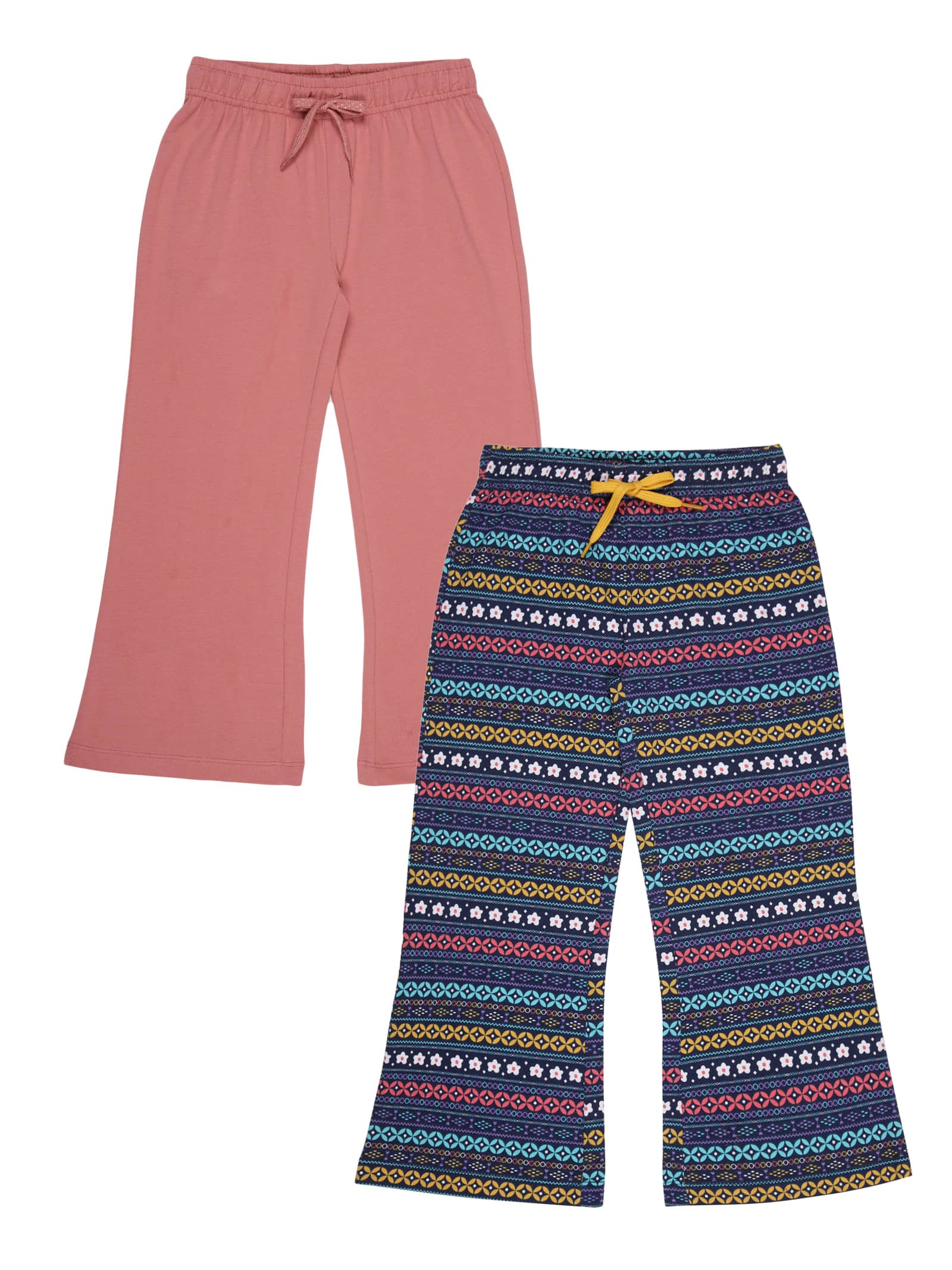 Girls Cotton Jeans ( Pack of 2 , White )