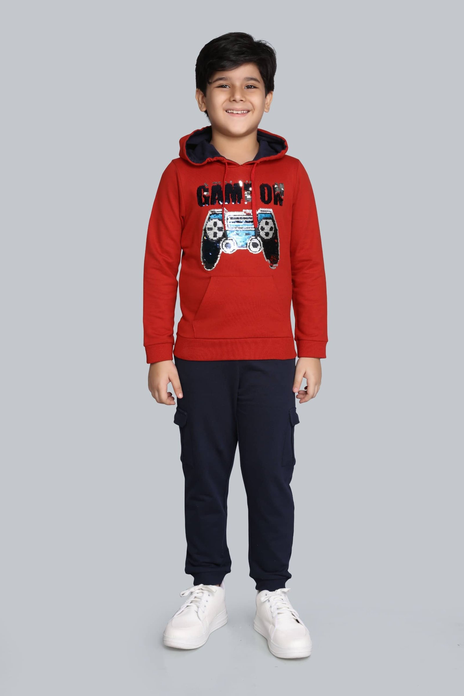 Pack of 1 Boys Cotton Cargos ( Navy ) - Image 3
