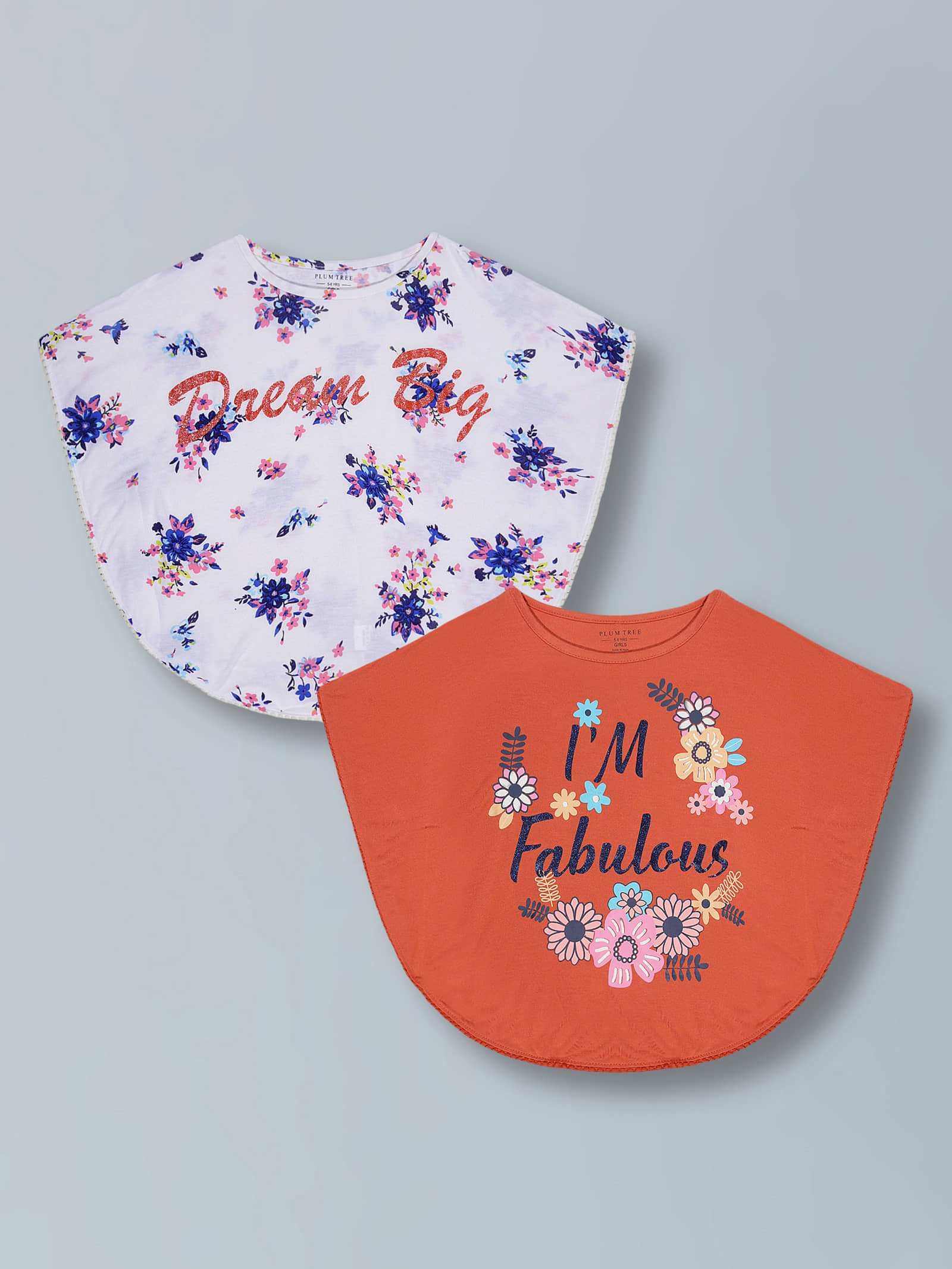 Pack of 2 Girls Viscose Top ( Multicolor )
