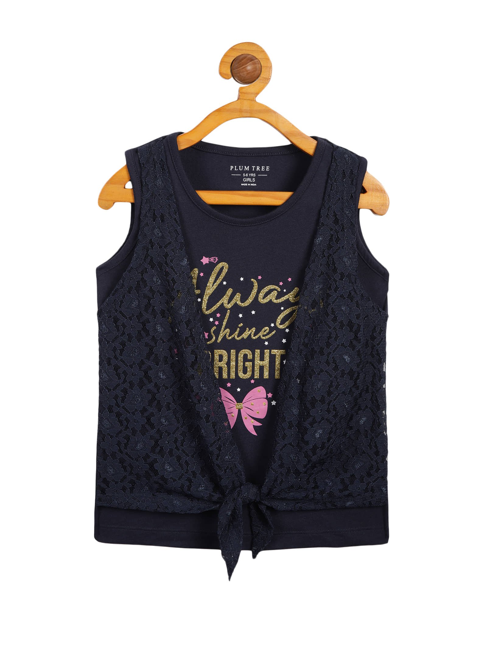 Pack of 2 Girls 100% Cotton Top ( Pink ) - Image 4