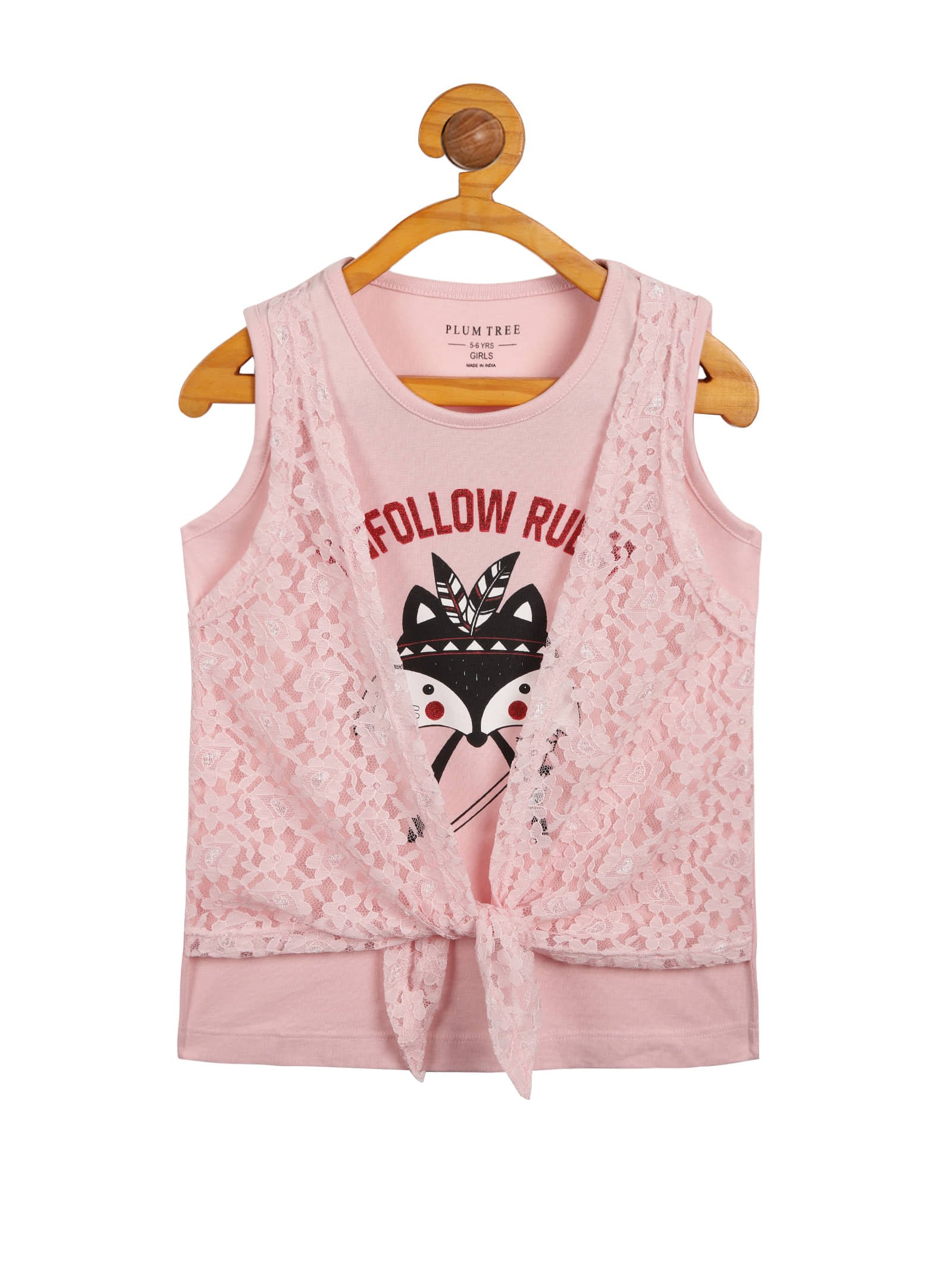Pack of 2 Girls 100% Cotton Top ( Pink ) - Image 8
