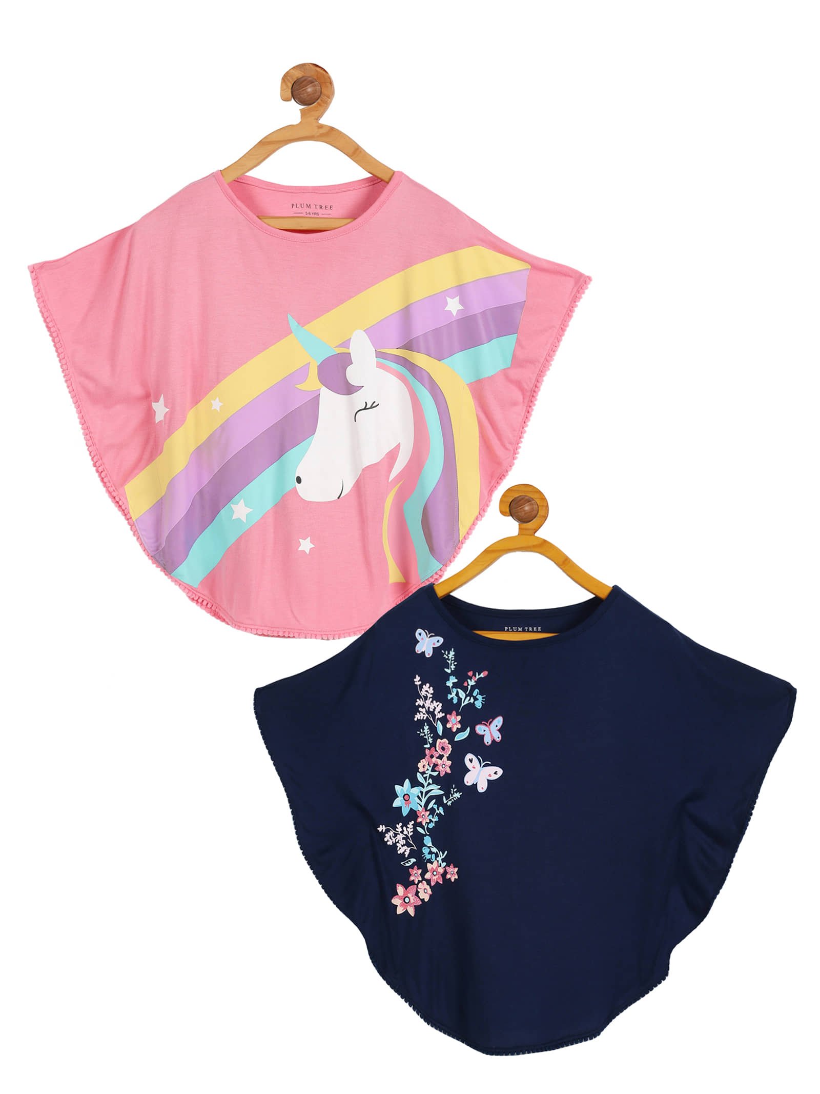 Pack of 2 Girls Viscose Top ( Pink )