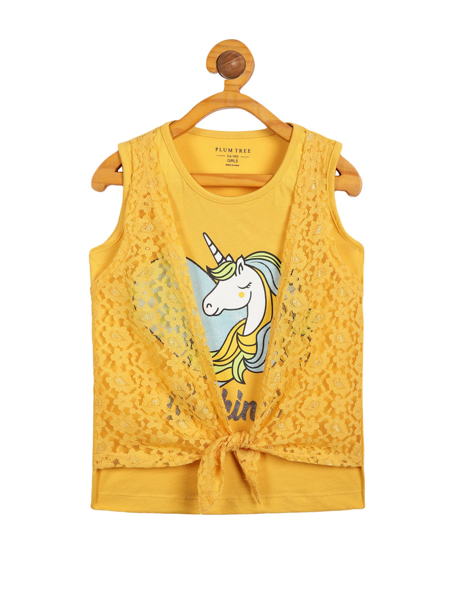 Pack of 2 Girls 100% Cotton T-Shirt ( White ) - Image 4