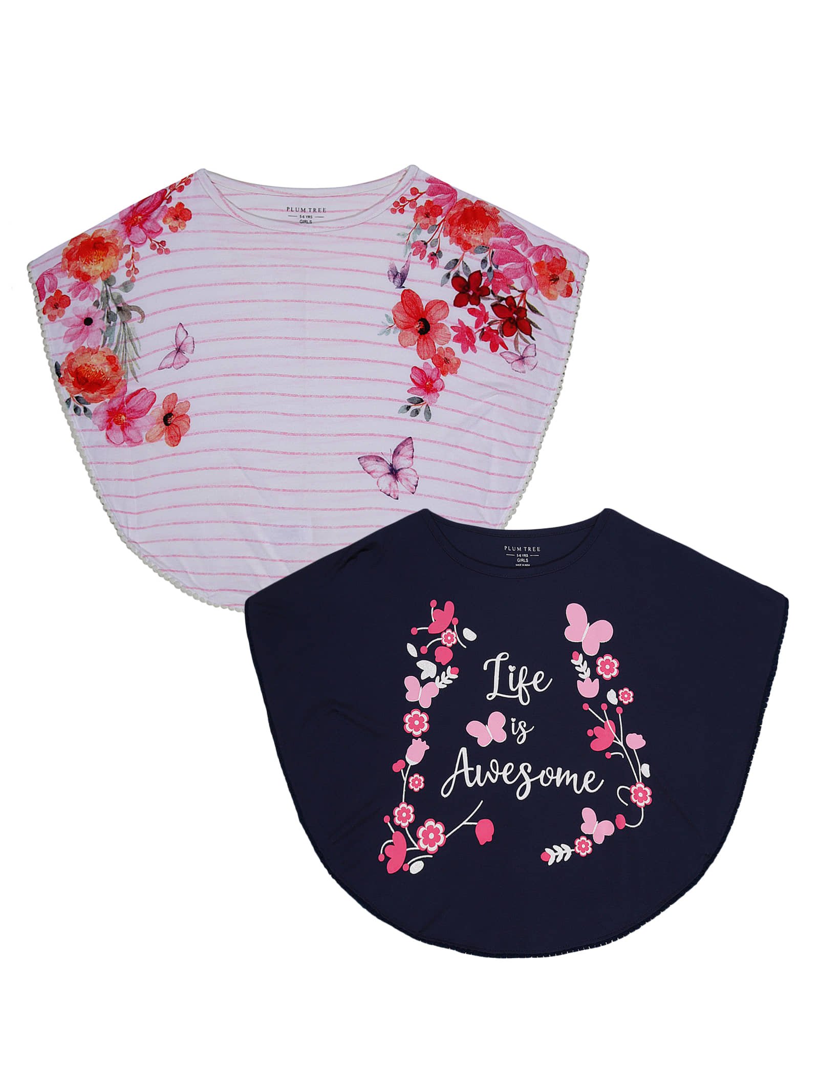 Pack of 2 Girls Viscose Top ( Off White )