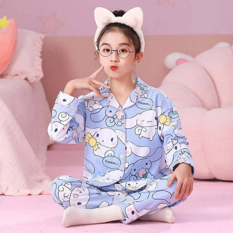 Pack of 1 Girls Rayon Nightsuit Set ( Blue )
