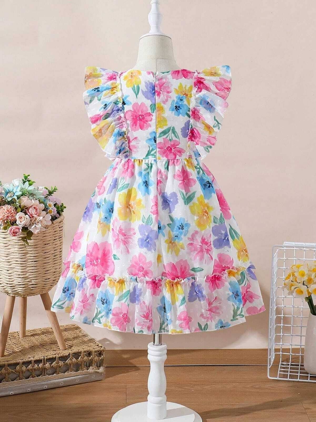Georgette Frock For Girls ( Pack of 1 , Multicolor 1 ) - Image 2
