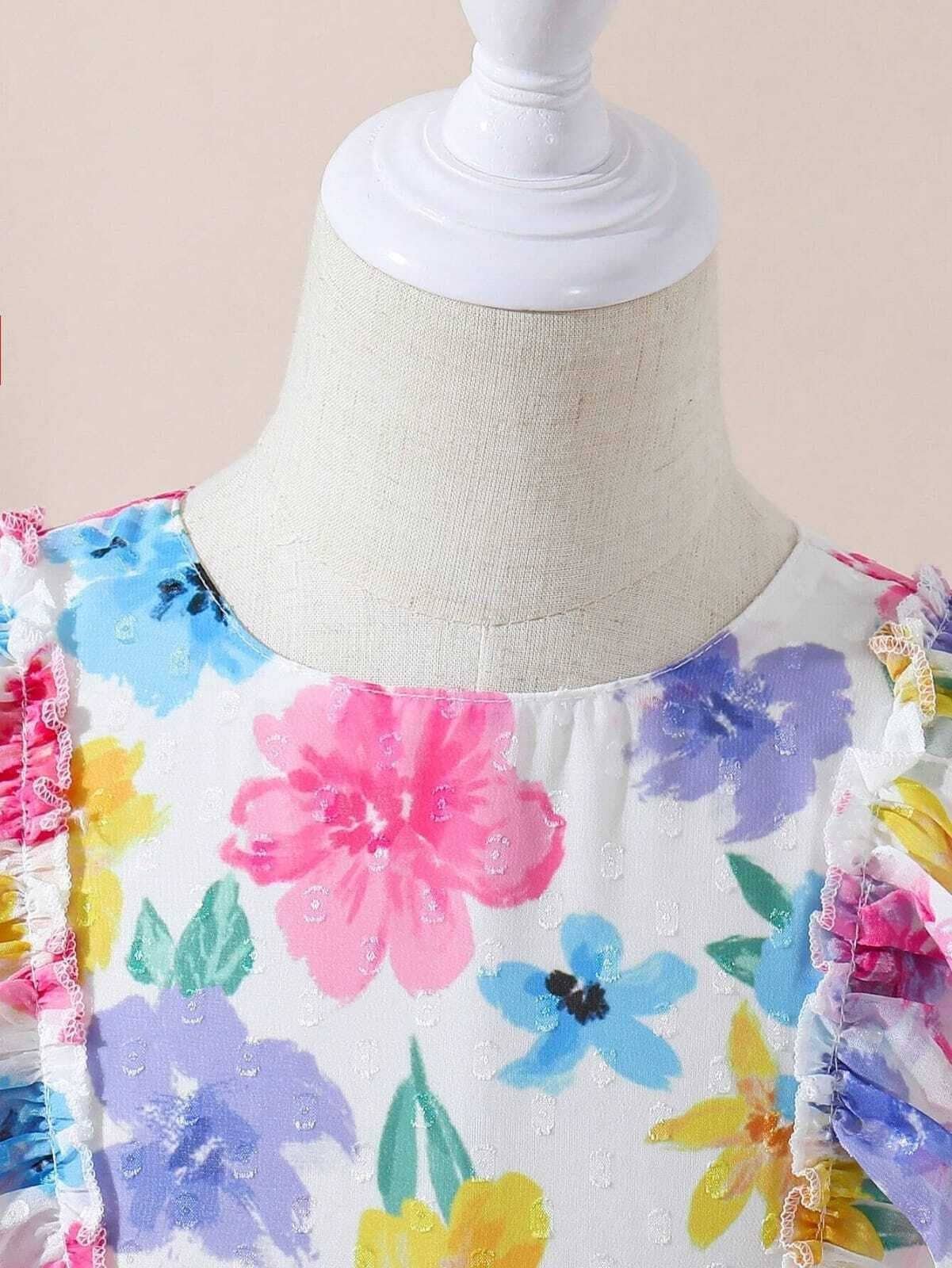 Georgette Frock For Girls ( Pack of 1 , Multicolor 1 ) - Image 4