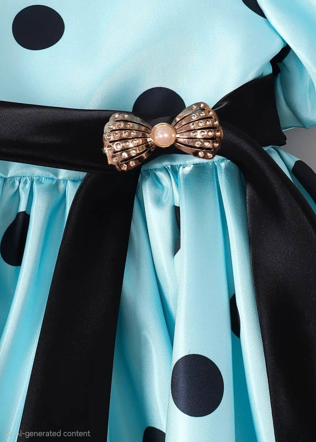Silk Frock For Girls ( Pack of 1 , Blue ) - Image 3