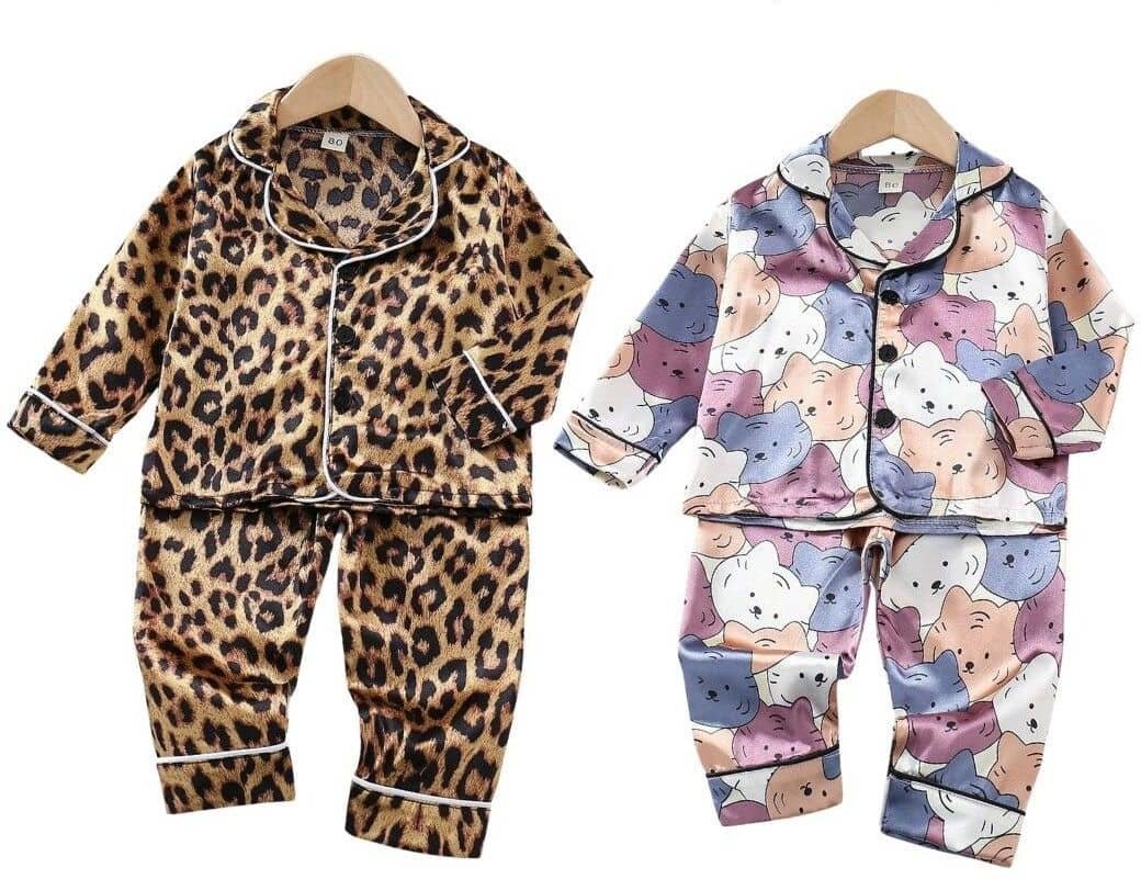 Paghdal Brothers Pack of 2 Baby Boys Polyester Nightsuit Set ( Multicolor )