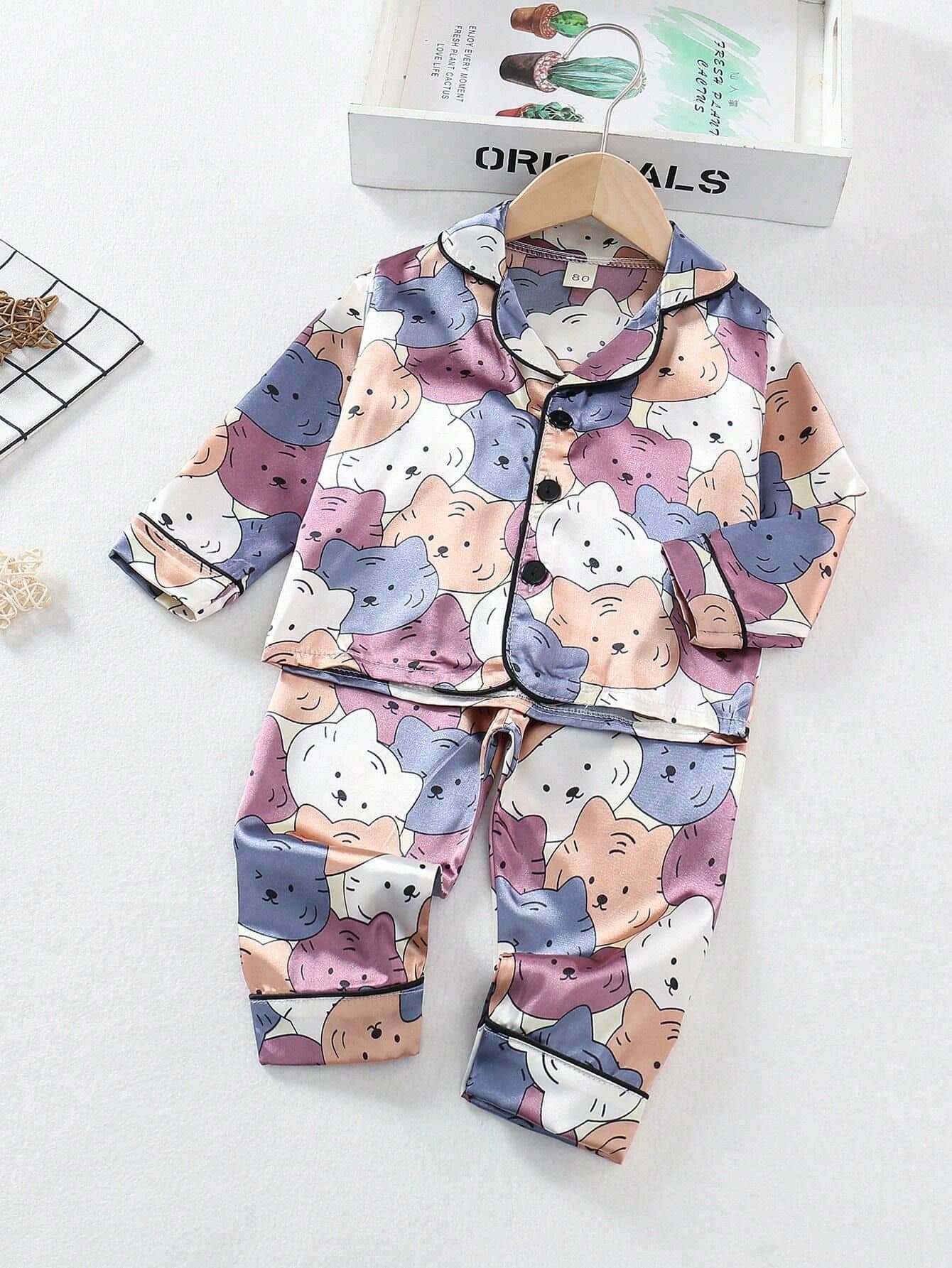 Paghdal Brothers Pack of 2 Baby Boys Cotton Blend Nightsuit Set ( Multicolor ) - Image 2