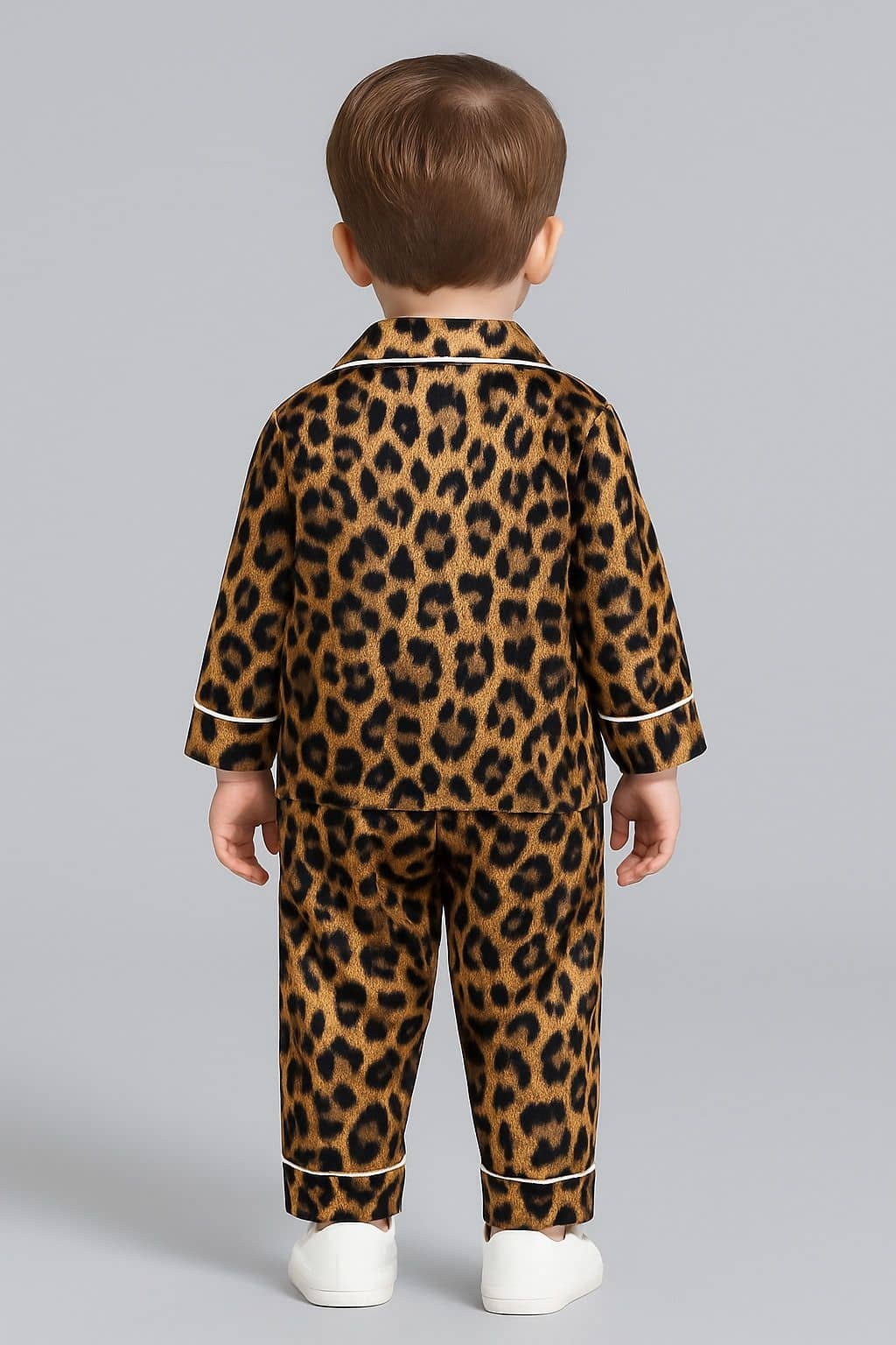 Paghdal Brothers Pack of 1 Baby Boys Polyester Nightsuit Set ( Brown ) - Image 2