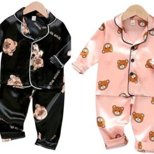 Paghdal Brothers Pack of 2 Baby Boys Cotton Blend Nightsuit Set ( Multicolor )