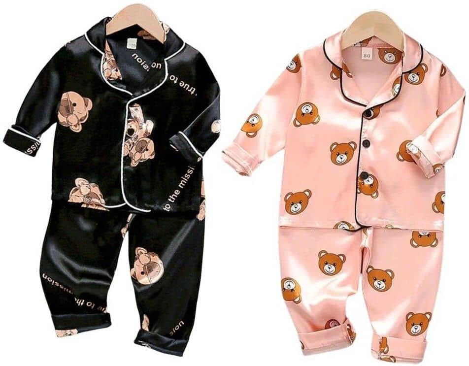 Paghdal Brothers Pack of 2 Baby Boys Cotton Blend Nightsuit Set ( Multicolor )
