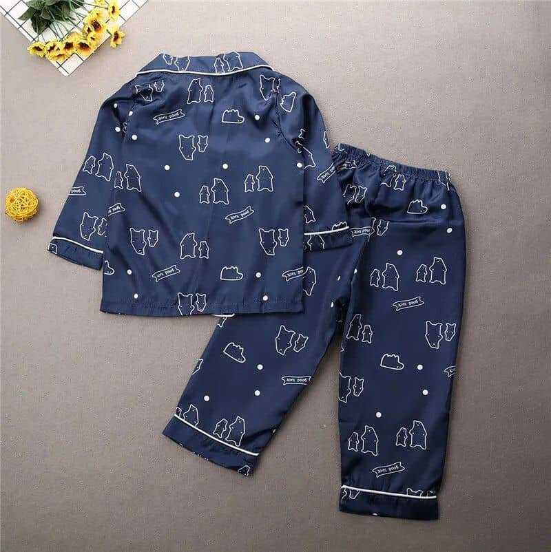Paghdal Brothers Pack of 1 Baby Boys Polyester Nightsuit Set ( Blue ) - Image 2