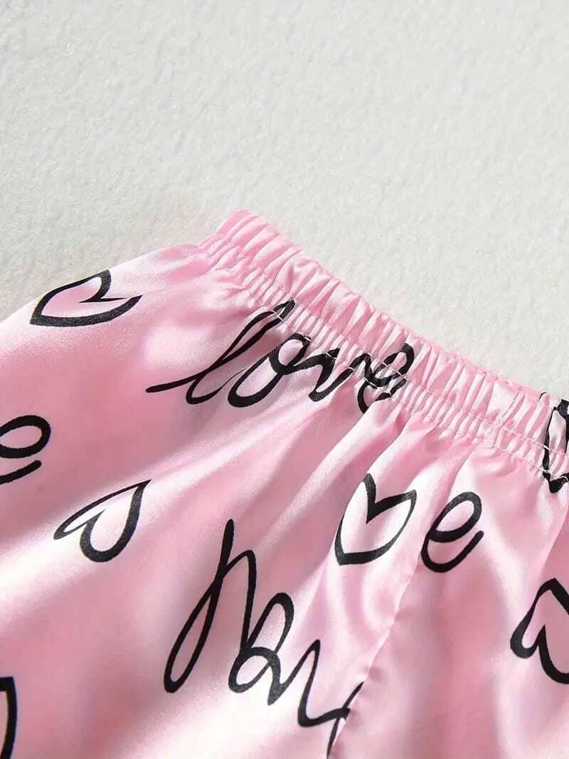 Paghdal Brothers Pack of 1 Girls Polyester Nightsuit Set ( Pink ) - Image 3