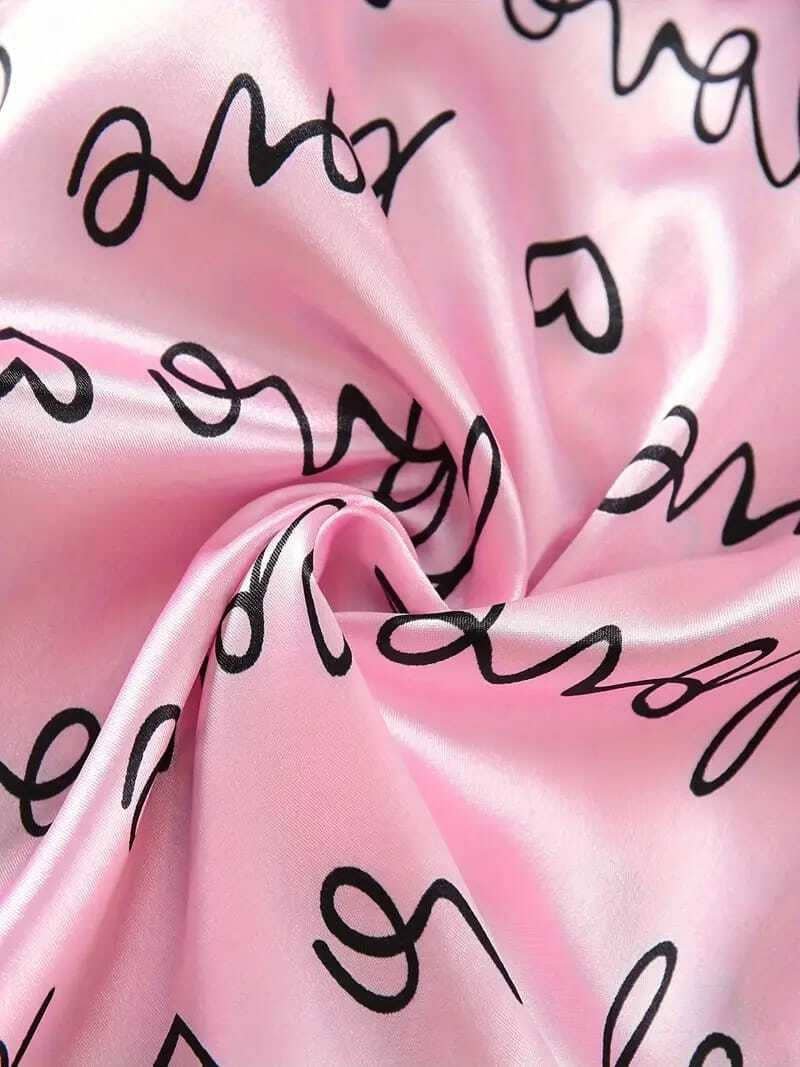 Paghdal Brothers Pack of 1 Girls Polyester Nightsuit Set ( Pink ) - Image 5