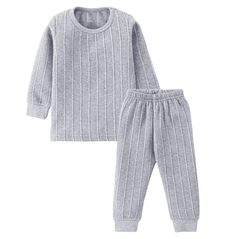 Paryag Pack of 1 Baby Boys Woollen Thermal Sets ( Light Grey )
