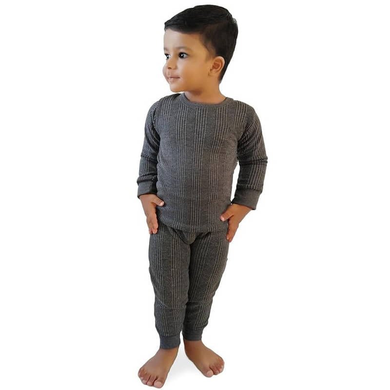 Paryag Pack of 1 Baby Boys Woollen Thermal Sets ( Blue ) - Image 2