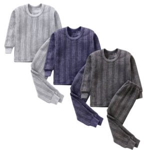 Paryag Pack of 3 Baby Boys Woollen Thermal Sets ( Multicolor 1 )