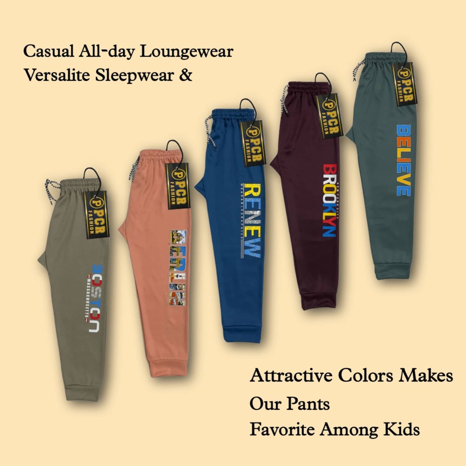 Prashant Associate Pack of 5 Boys Polyester Pyjama ( Multicolor ) - Image 2