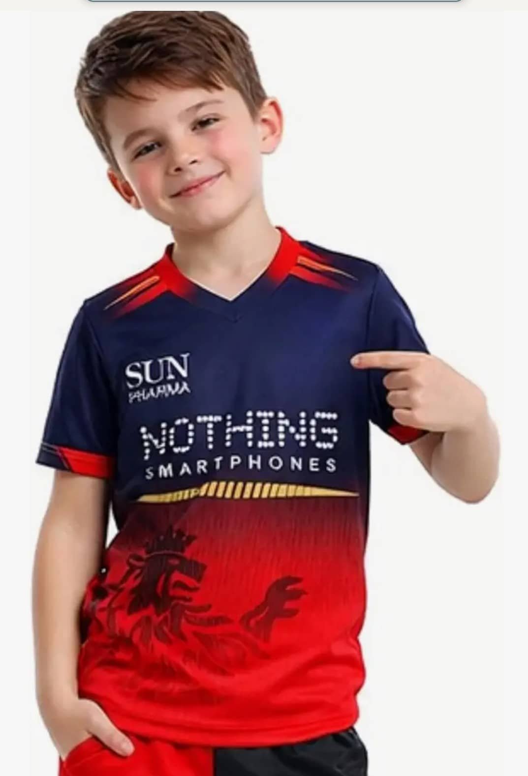 Prithivee Pack of 1 Boys & Girls Polyester Jersey ( Red )