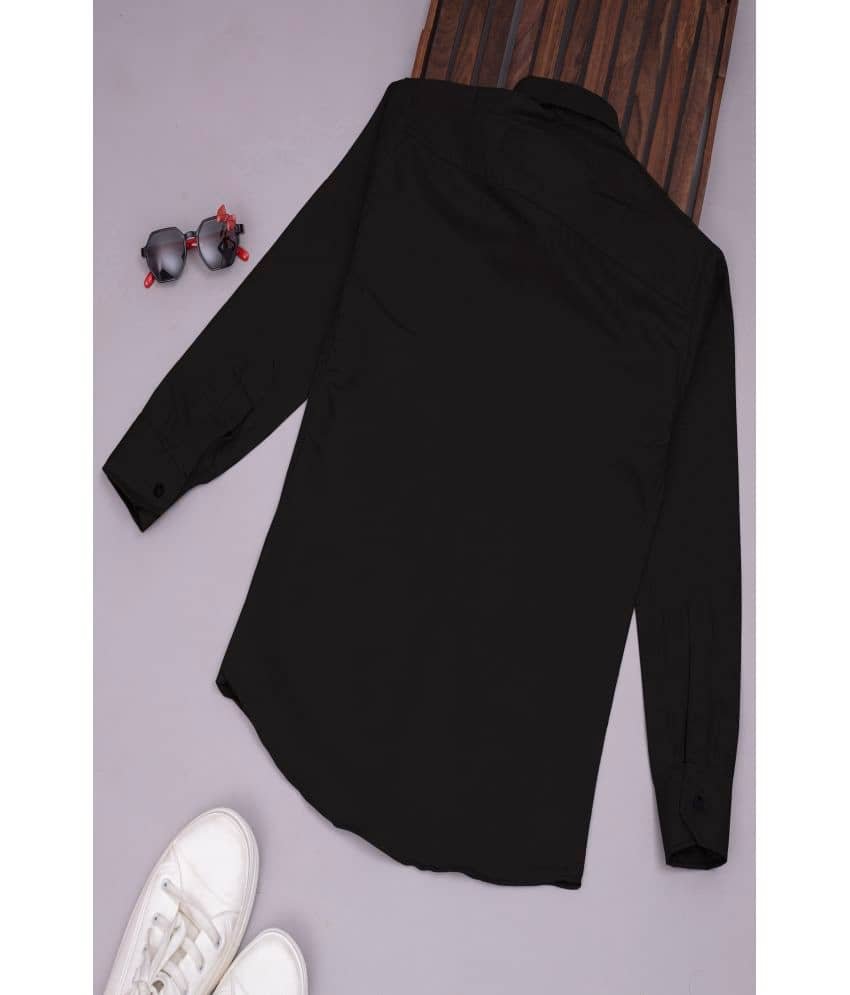 Qurobri Pack of 1 Boys Cotton Blend Full Sleeves Shirt ( Black ) - Image 2