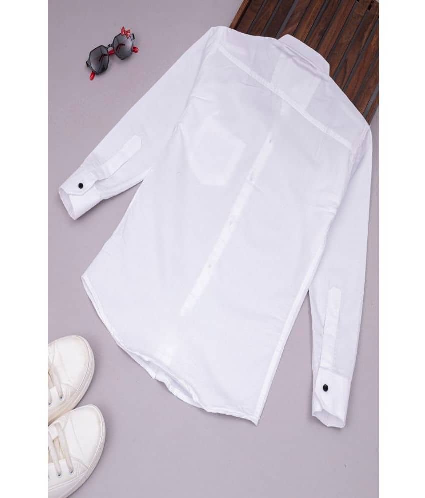 Qurobri Pack of 1 Boys Cotton Blend Full Sleeves Shirt ( White ) - Image 2