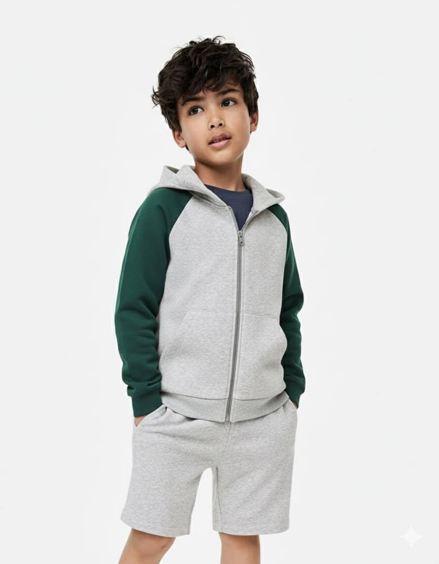 Pack of 1 Boys Cotton Blend Sweatshirt ( Olive Green )