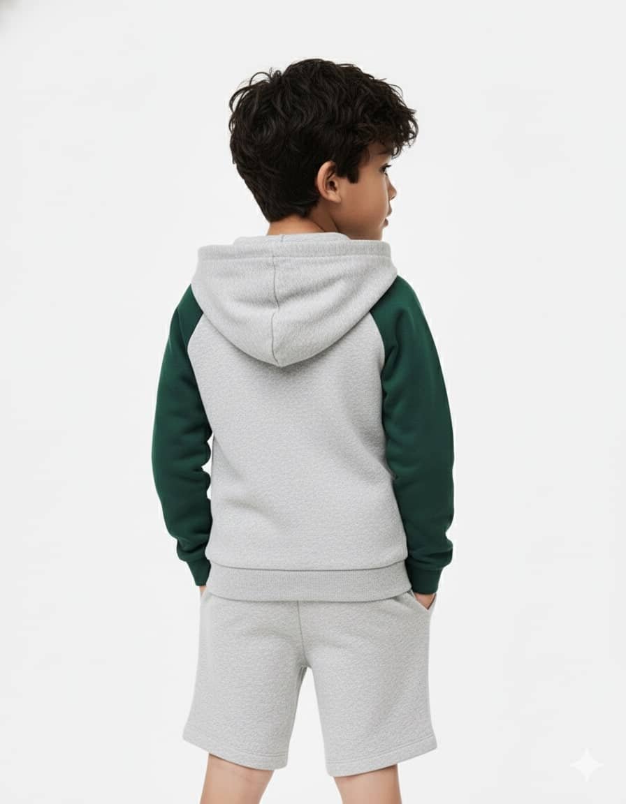 Pack of 1 Boys Cotton Blend Sweatshirt ( Olive Green ) - Image 2