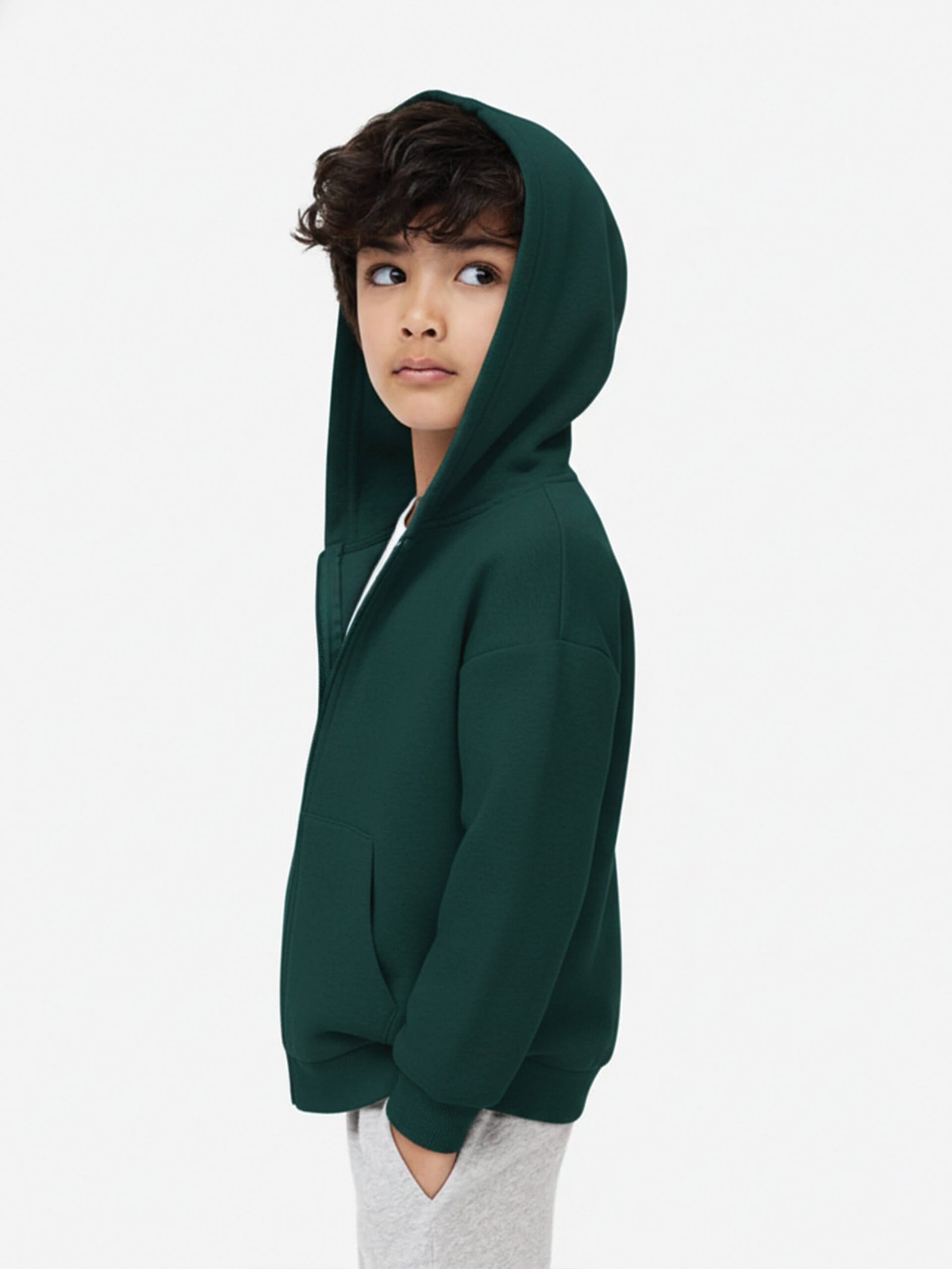 Pack of 1 Boys Cotton Blend Sweatshirt ( Green ) - Image 2