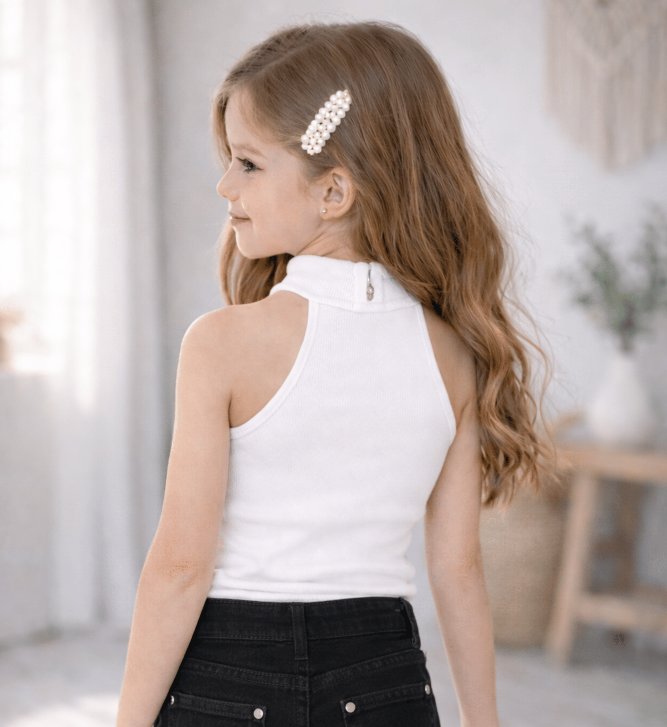 Ramiaaz Pack of 1 Girls Cotton Top ( White ) - Image 2