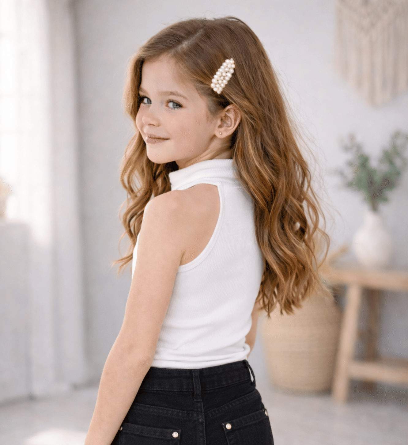 Ramiaaz Pack of 1 Girls Cotton Top ( White ) - Image 3