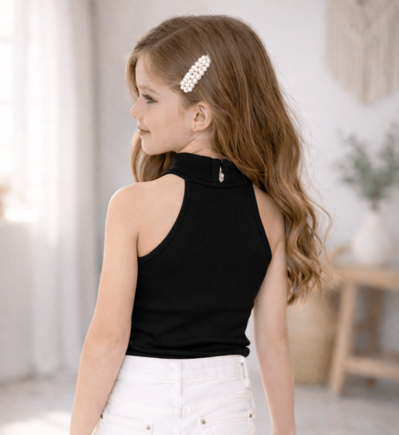 Ramiaaz Pack of 1 Girls Cotton Top ( Black ) - Image 2